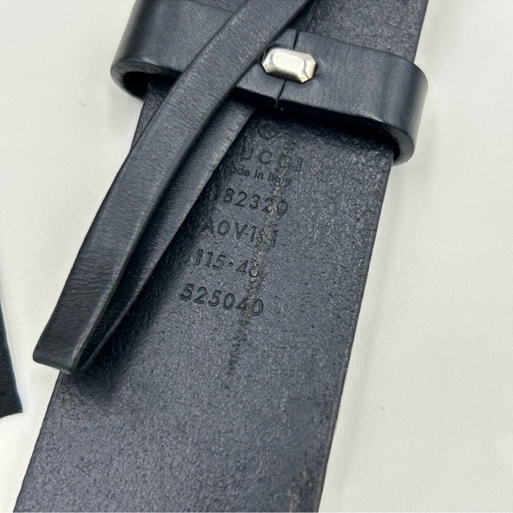 Men’s Gucci interlocking GG logo belt size 115 cm/46 inch made in Italy - Picture 5 of 9